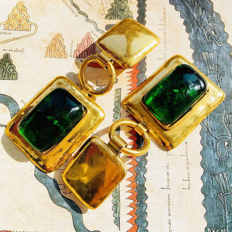 Giovanni Emerald Vintage Earrings - Voisson