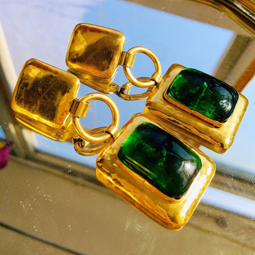 Giovanni Emerald Vintage Earrings - Voisson