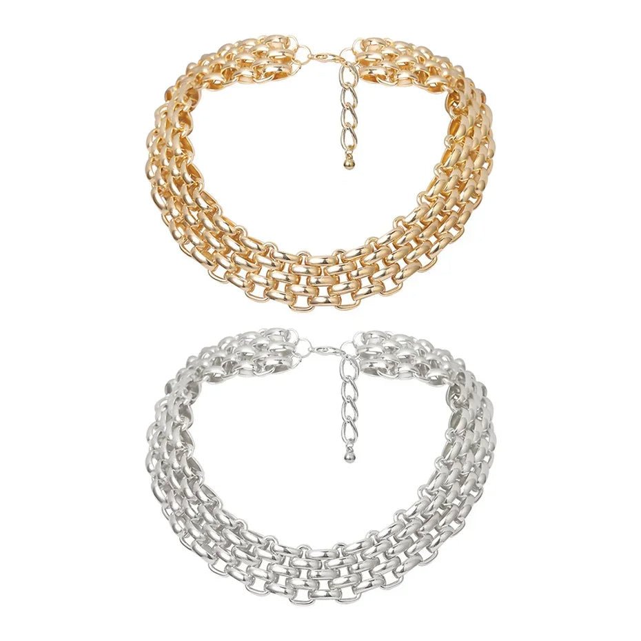 GlossGrid Multilayer Chain Necklace - Voisson