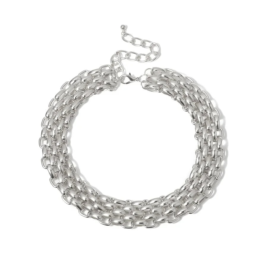 GlossGrid Multilayer Chain Necklace - Voisson