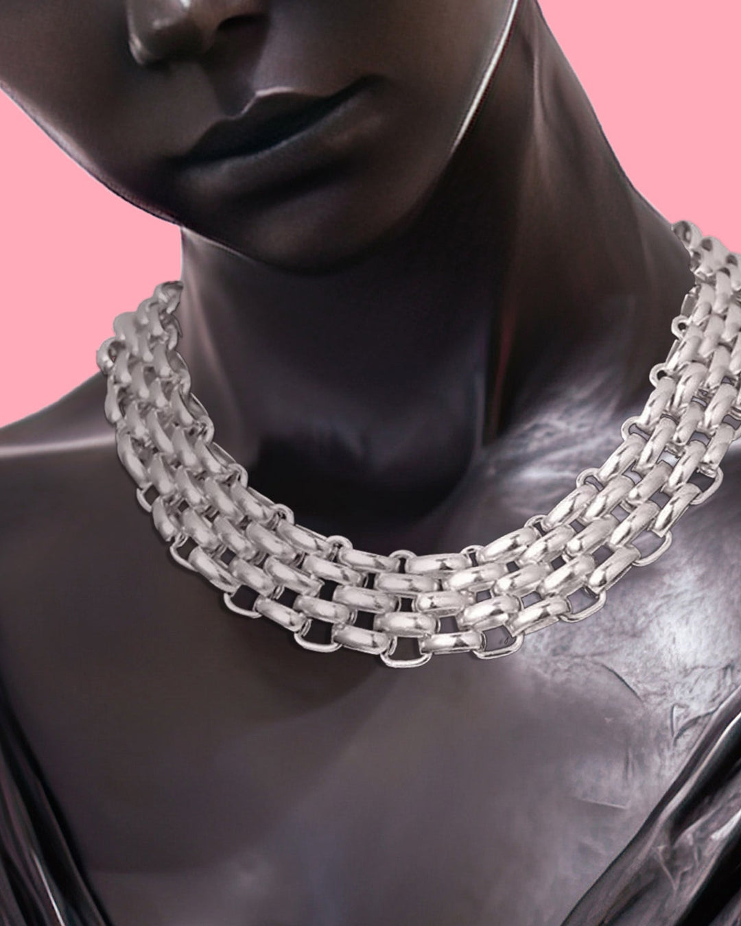 GlossGrid Multilayer Chain Necklace - Voisson