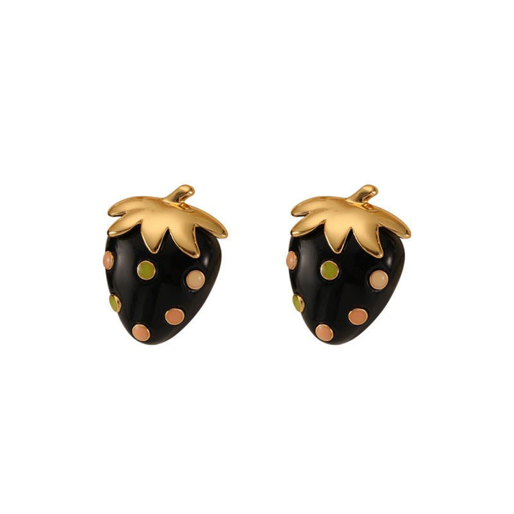 GoldBerry Retro Stud Earrings - Voisson