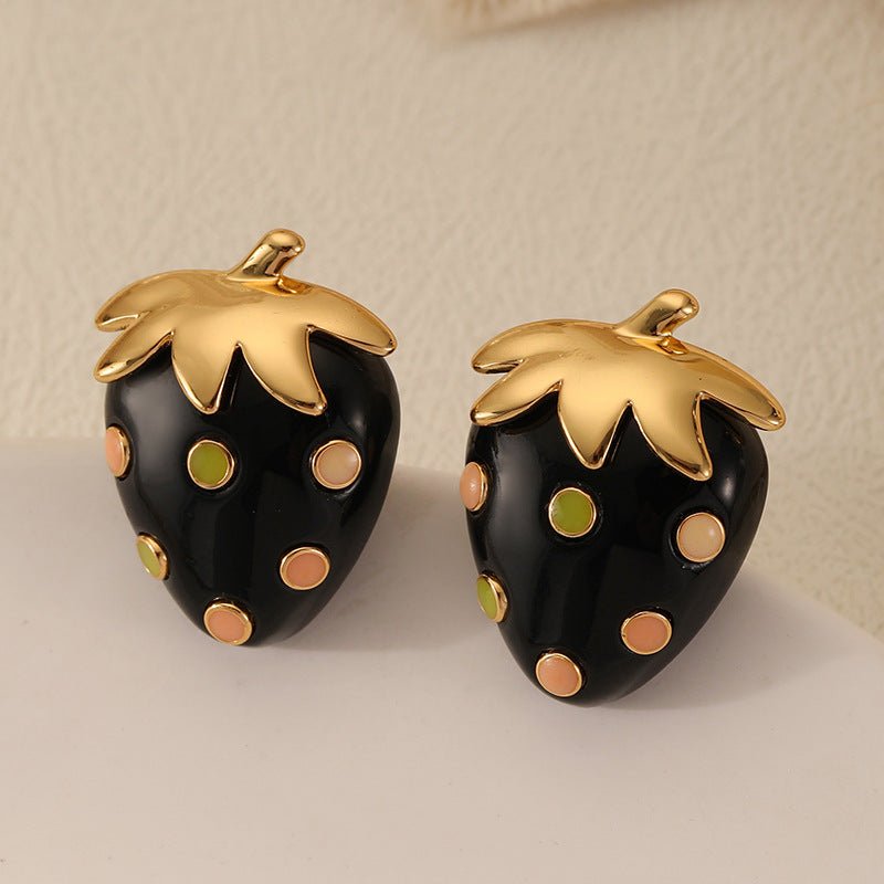 GoldBerry Retro Stud Earrings - Voisson