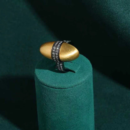 Golden Axis Statement Ring - Voisson