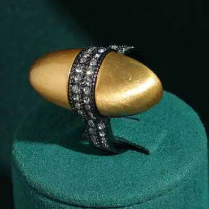 Golden Axis Statement Ring - Voisson