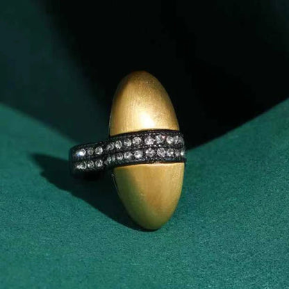 Golden Axis Statement Ring - Voisson