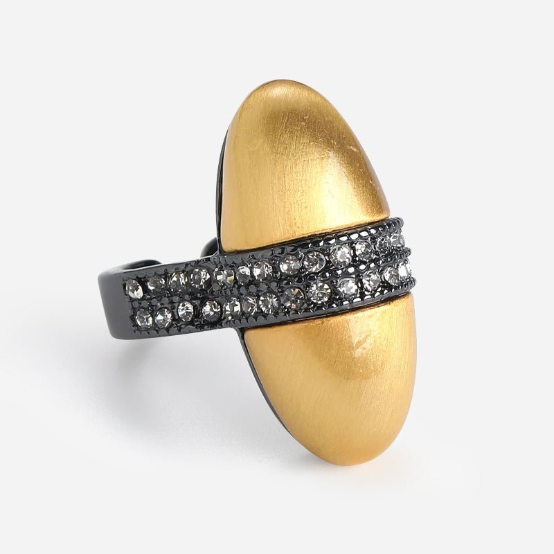 Golden Axis Statement Ring - Voisson