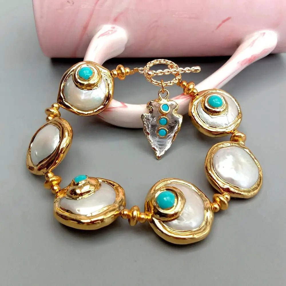 Golden Compass Pearl Bracelet - Voisson