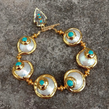 Golden Compass Pearl Bracelet - Voisson