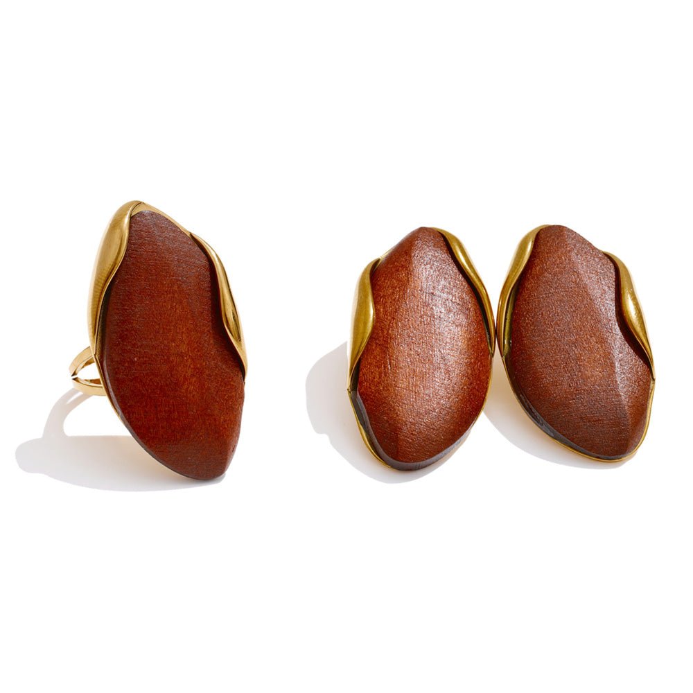 Golden Driftwood SS Earrings - Voisson