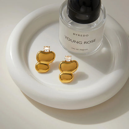 Golden Halo Stud Earrings - Voisson