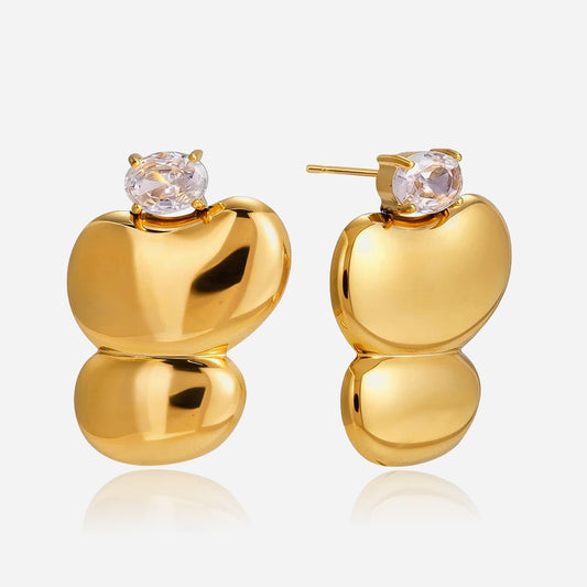 Golden Halo Stud Earrings - Voisson