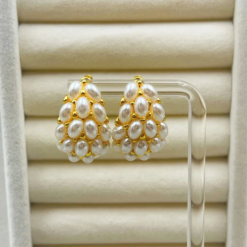 Golden Heirloom Pearl Drop Earrings - Voisson