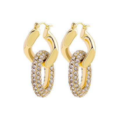 Golden Orbit Hoop Earrings - Voisson