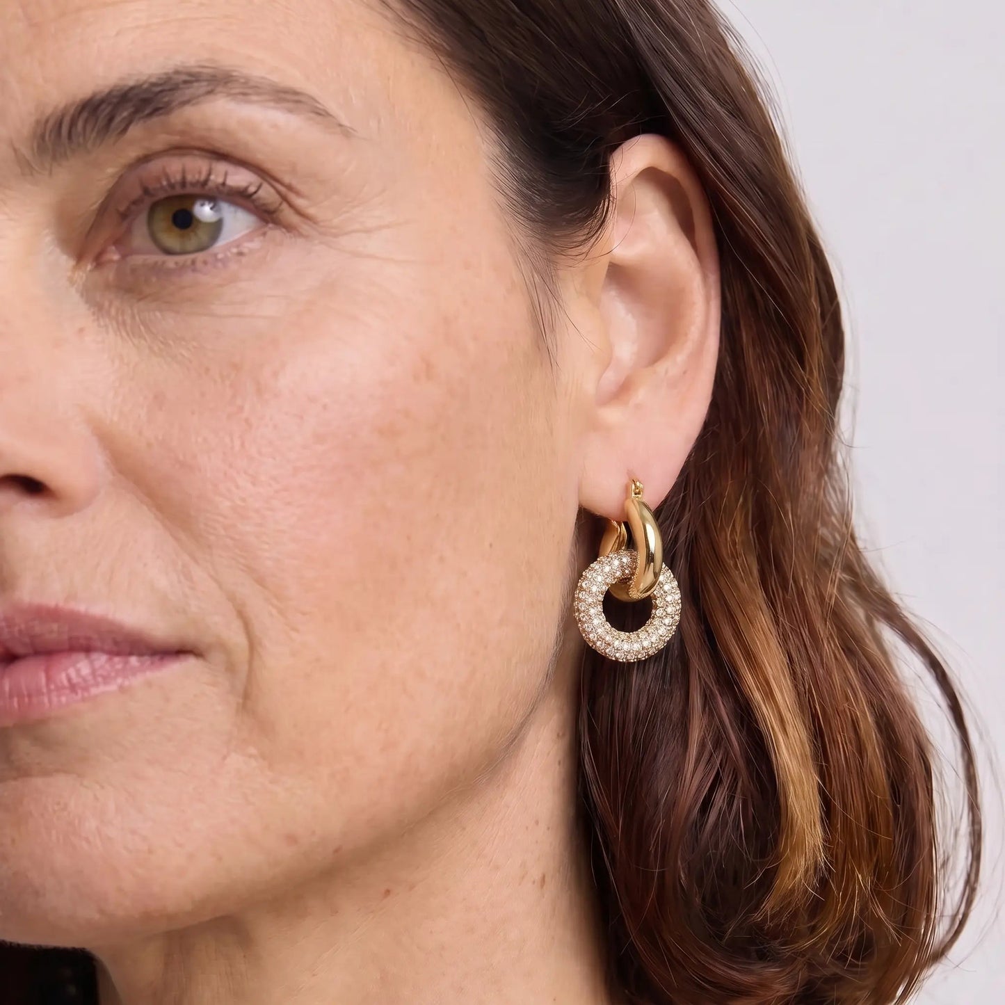 Golden Orbit Hoop Earrings - Voisson