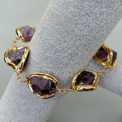 Golden Vein Amethyst Bracelet - Voisson