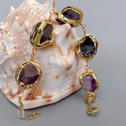 Golden Vein Amethyst Bracelet - Voisson