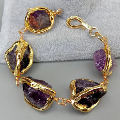 Golden Vein Amethyst Bracelet - Voisson