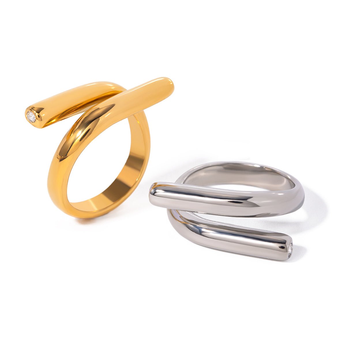 Gossamer Stainless Steel Adjustable Ring - Voisson