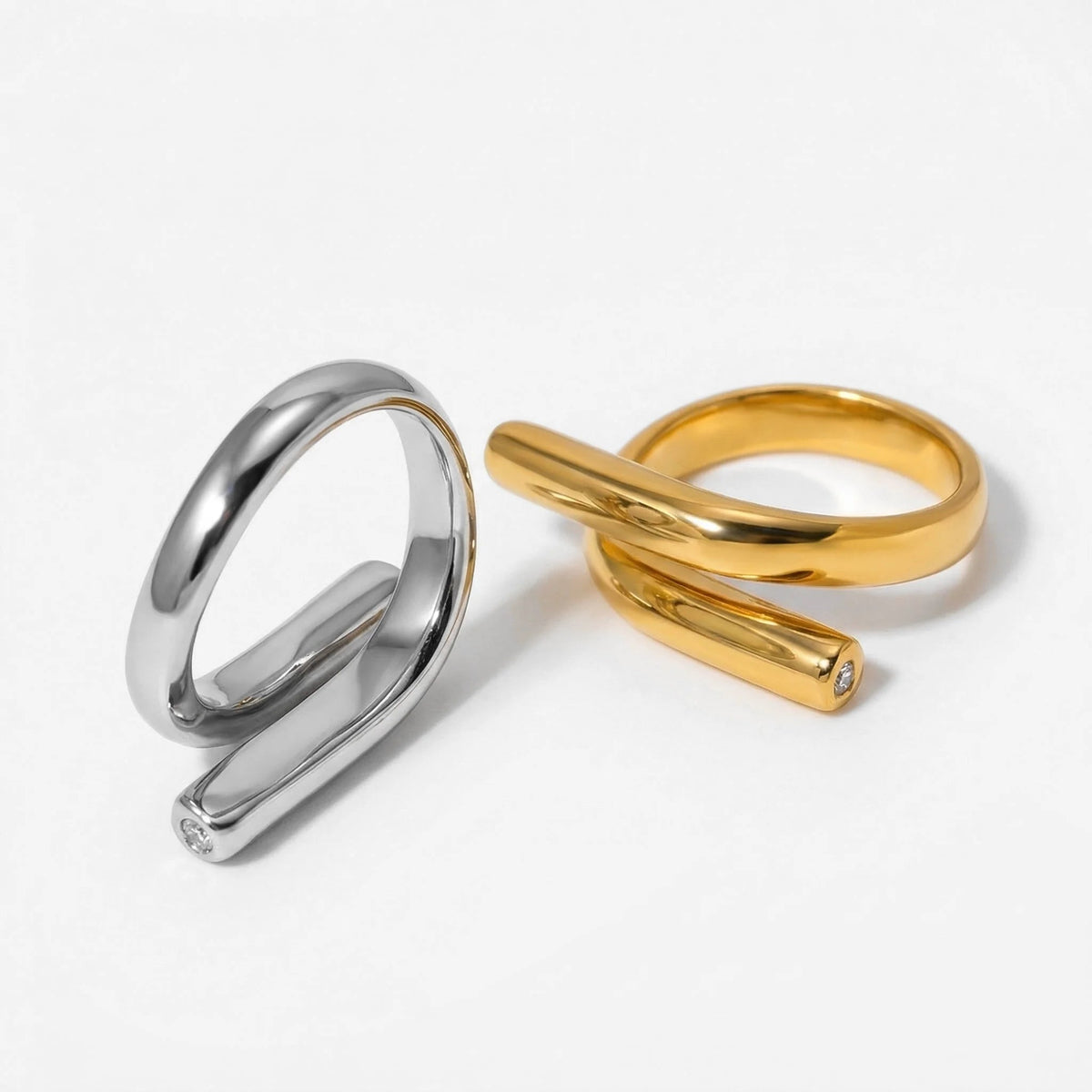 Gossamer Stainless Steel Adjustable Ring - Voisson