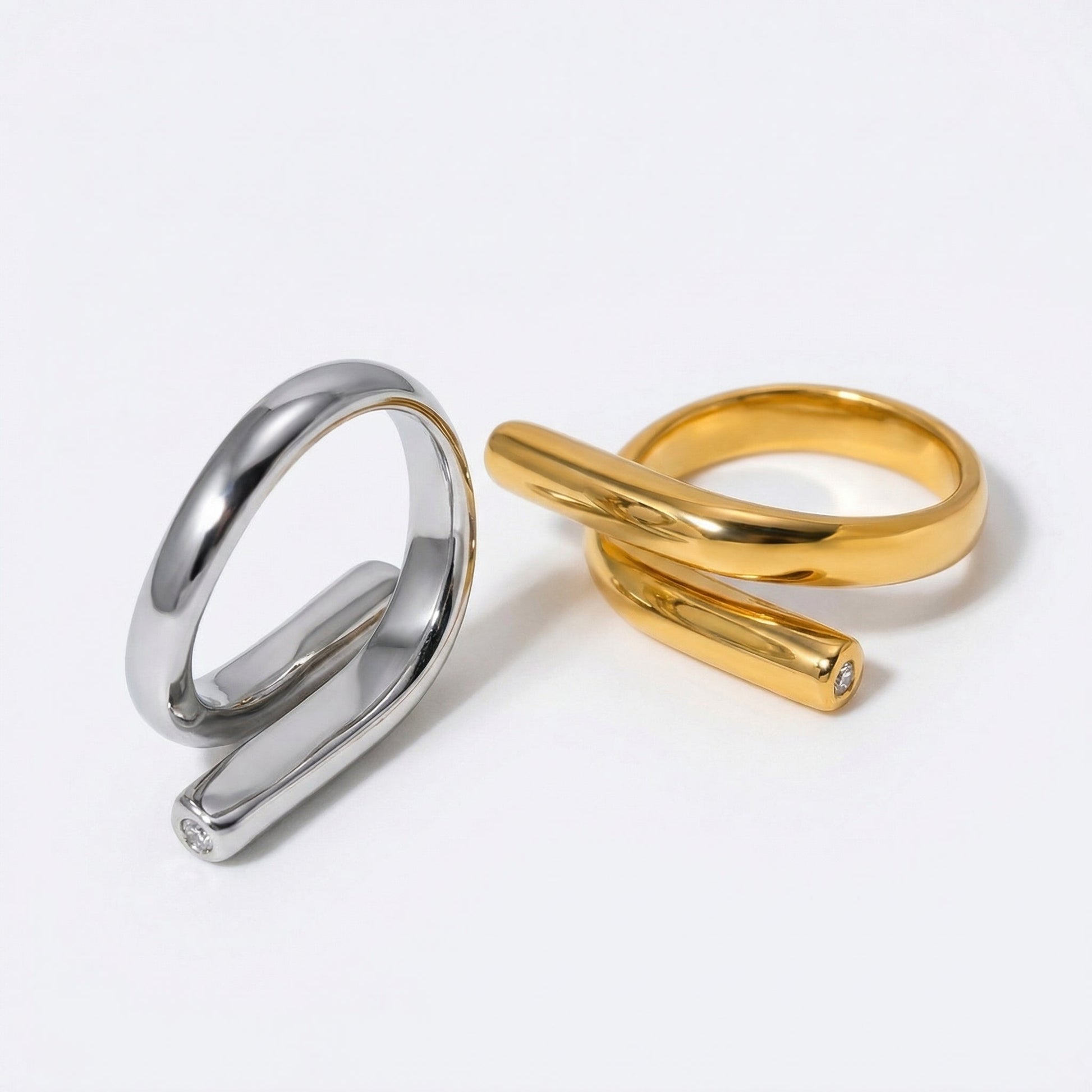 Gossamer Stainless Steel Adjustable Ring - Voisson