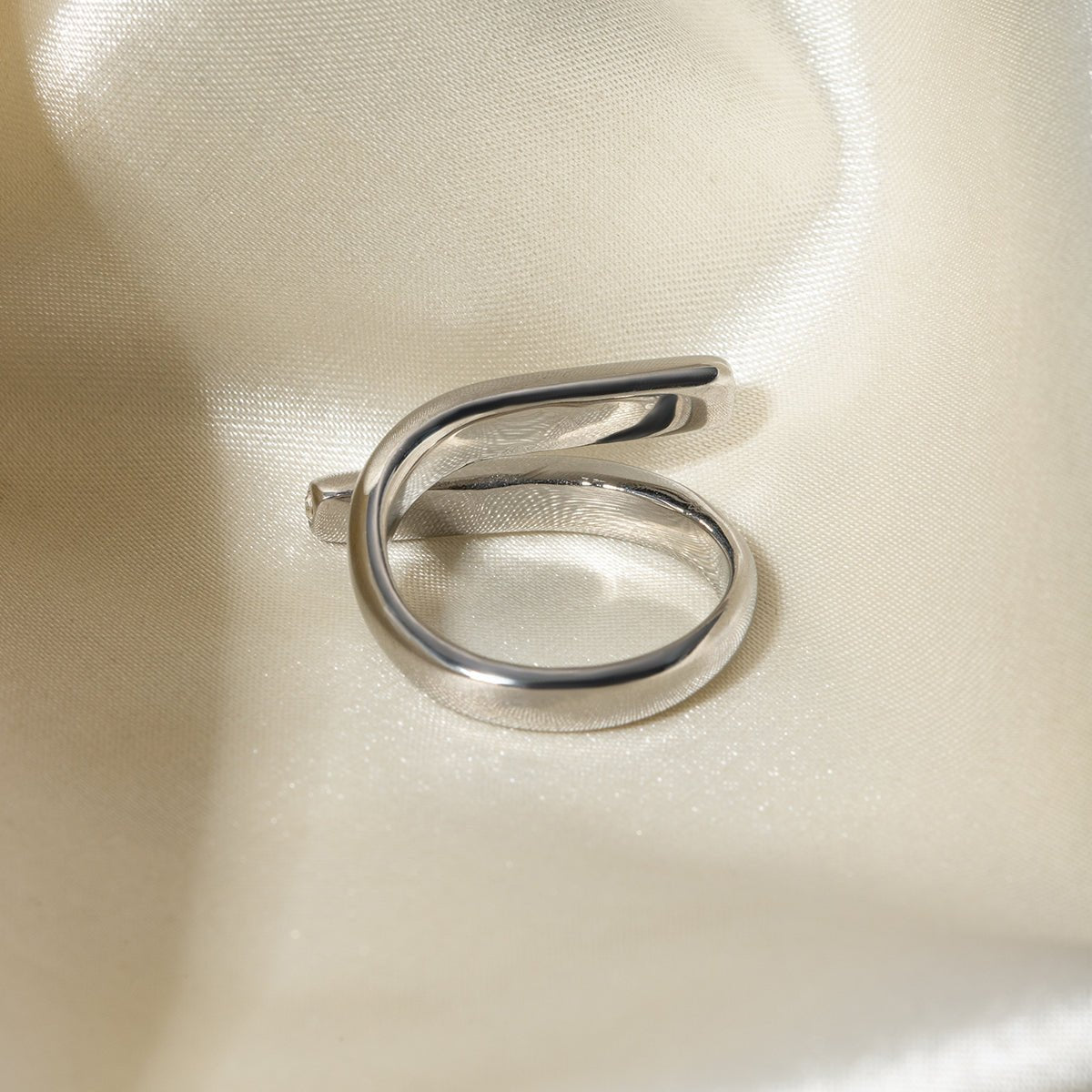 Gossamer Stainless Steel Adjustable Ring - Voisson