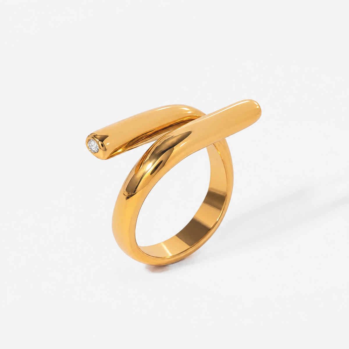 Gossamer Stainless Steel Adjustable Ring - Voisson