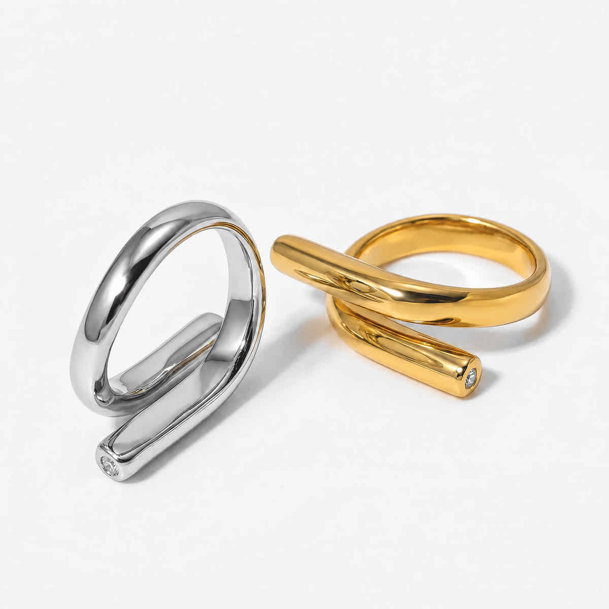 Gossamer Stainless Steel Adjustable Ring - Voisson
