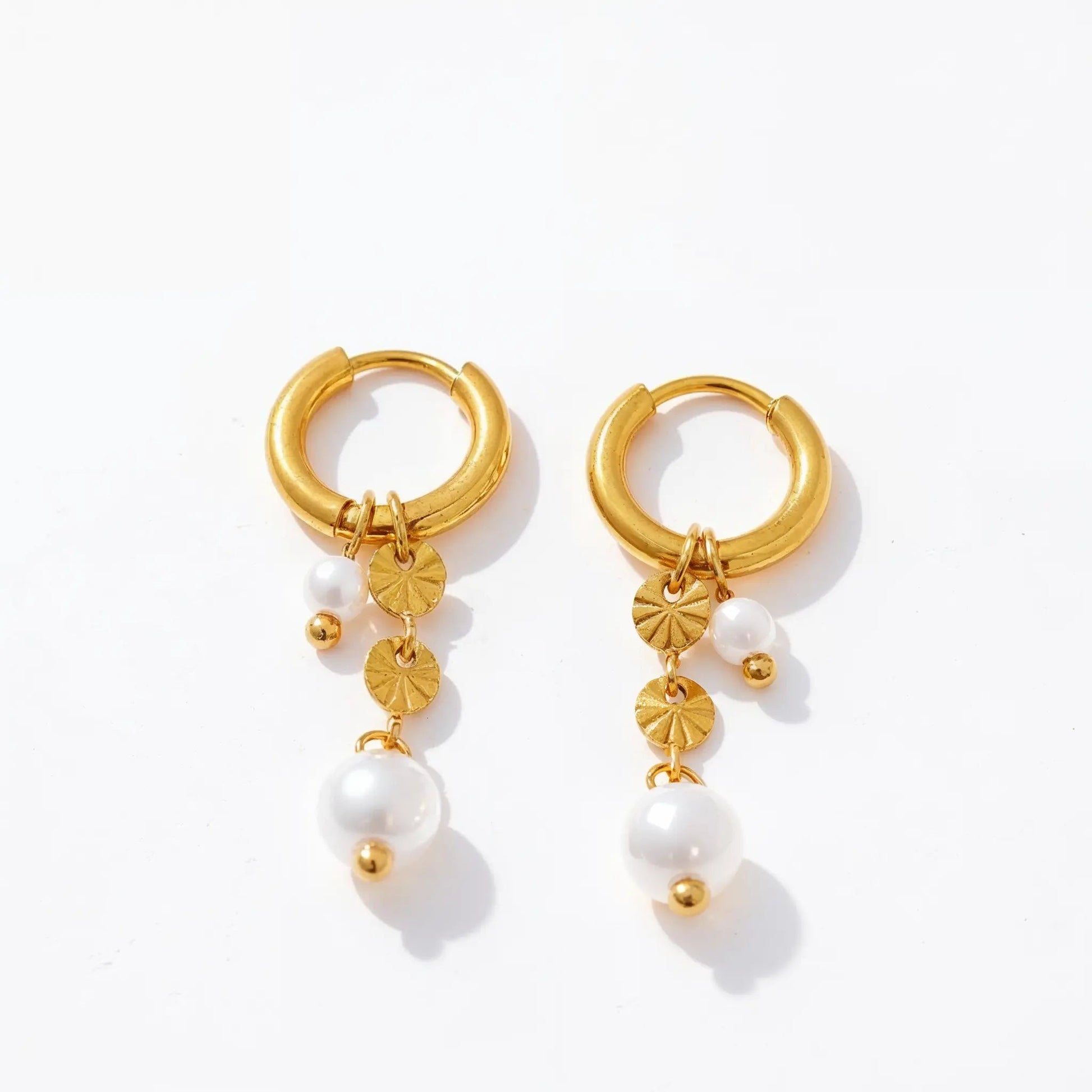 Halo Pearl Cascade Earrings - Voisson