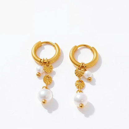 Halo Pearl Cascade Earrings - Voisson