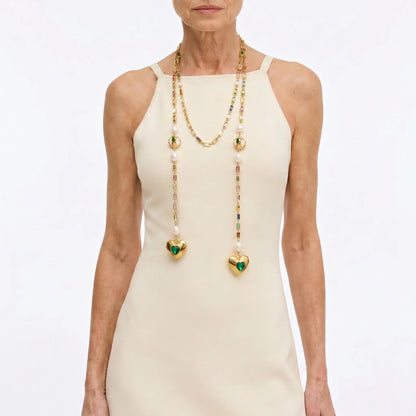 Heart Drop Pearl Necklace - Voisson