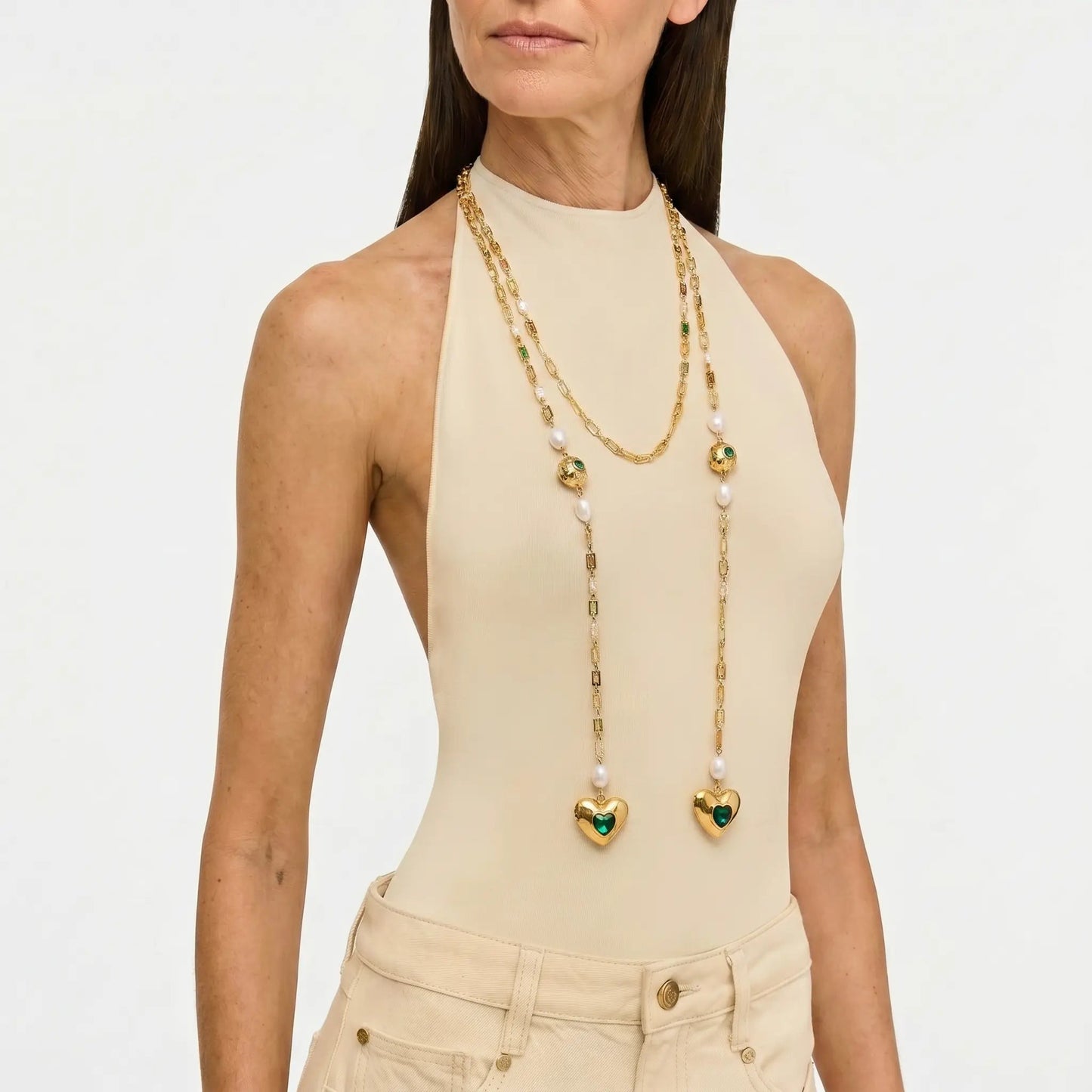 Heart Drop Pearl Necklace - Voisson