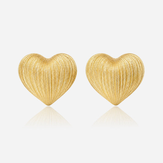 Heart Petal Stud Earrings - Voisson