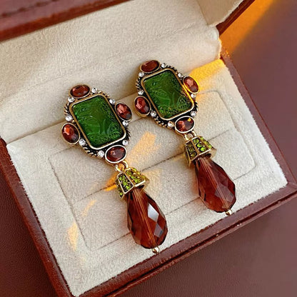 Heirloom Scarlet Drop Earrings - Voisson