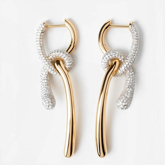 Helena’s Halo Knotted Zircon Stud Earrings - Voisson
