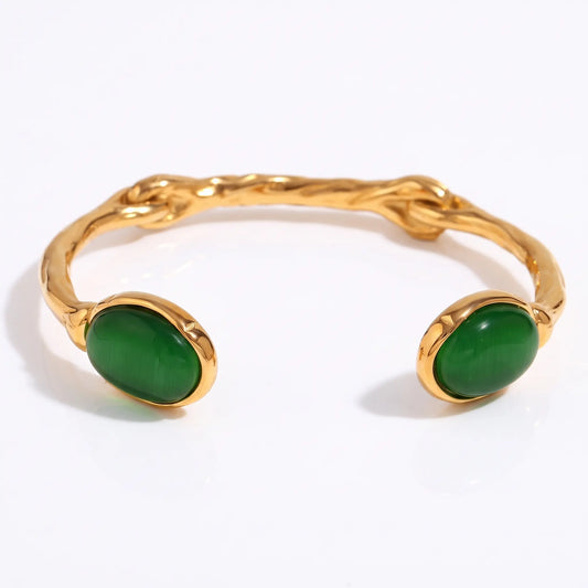 Gemstone Vine Cuff Bracelet