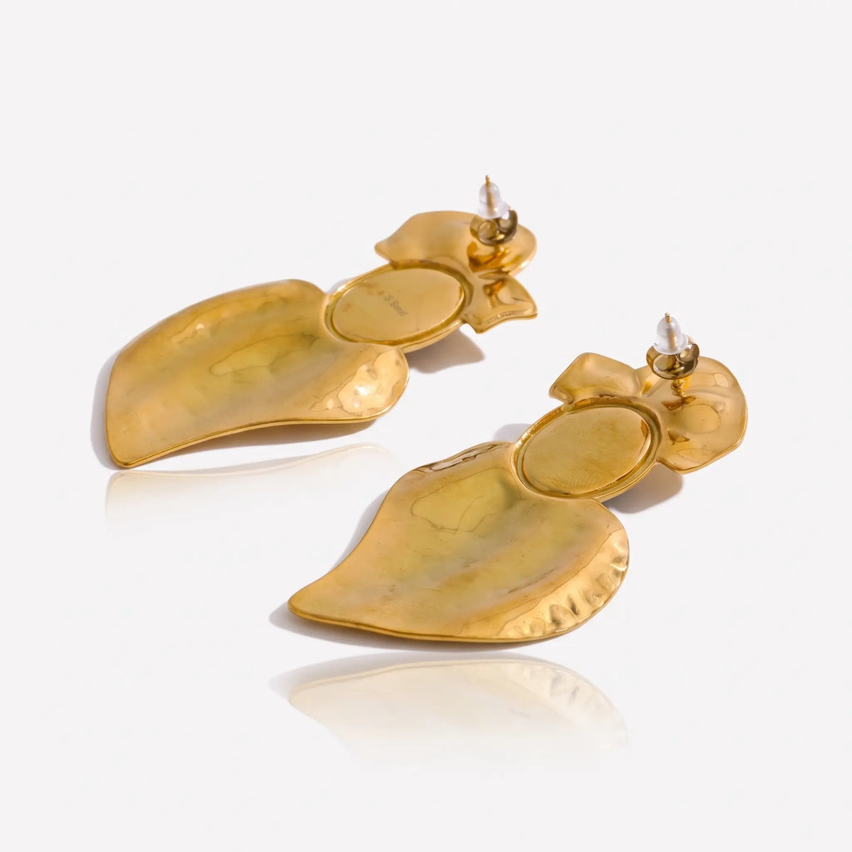 Amber Leaf Statement Earrings