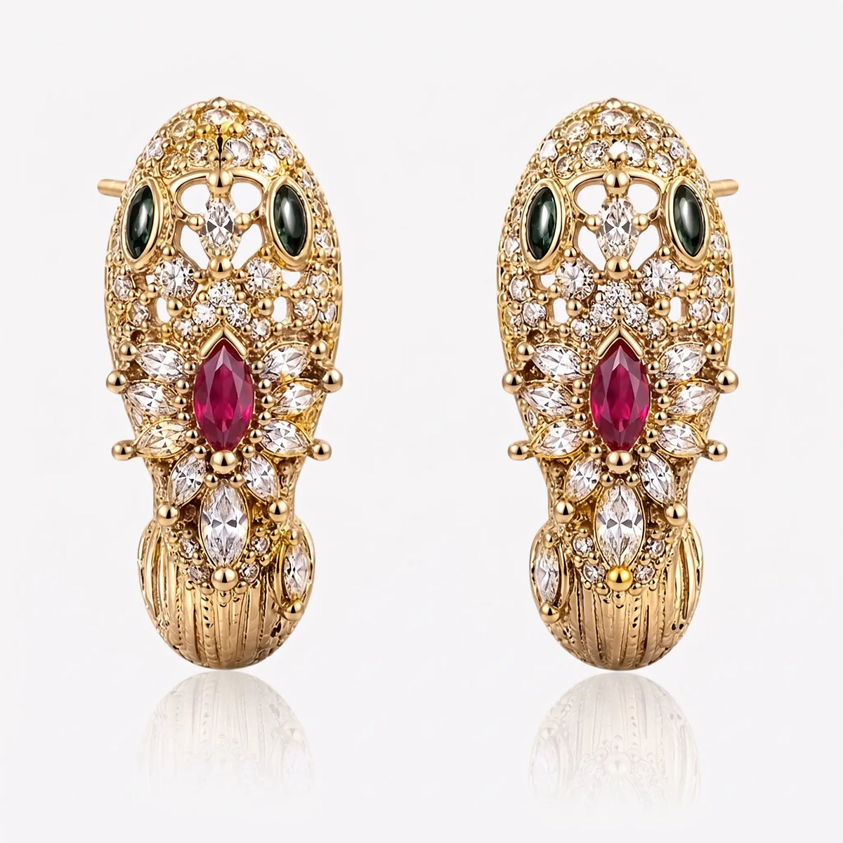 Majesty Serpent Crystal Earrings