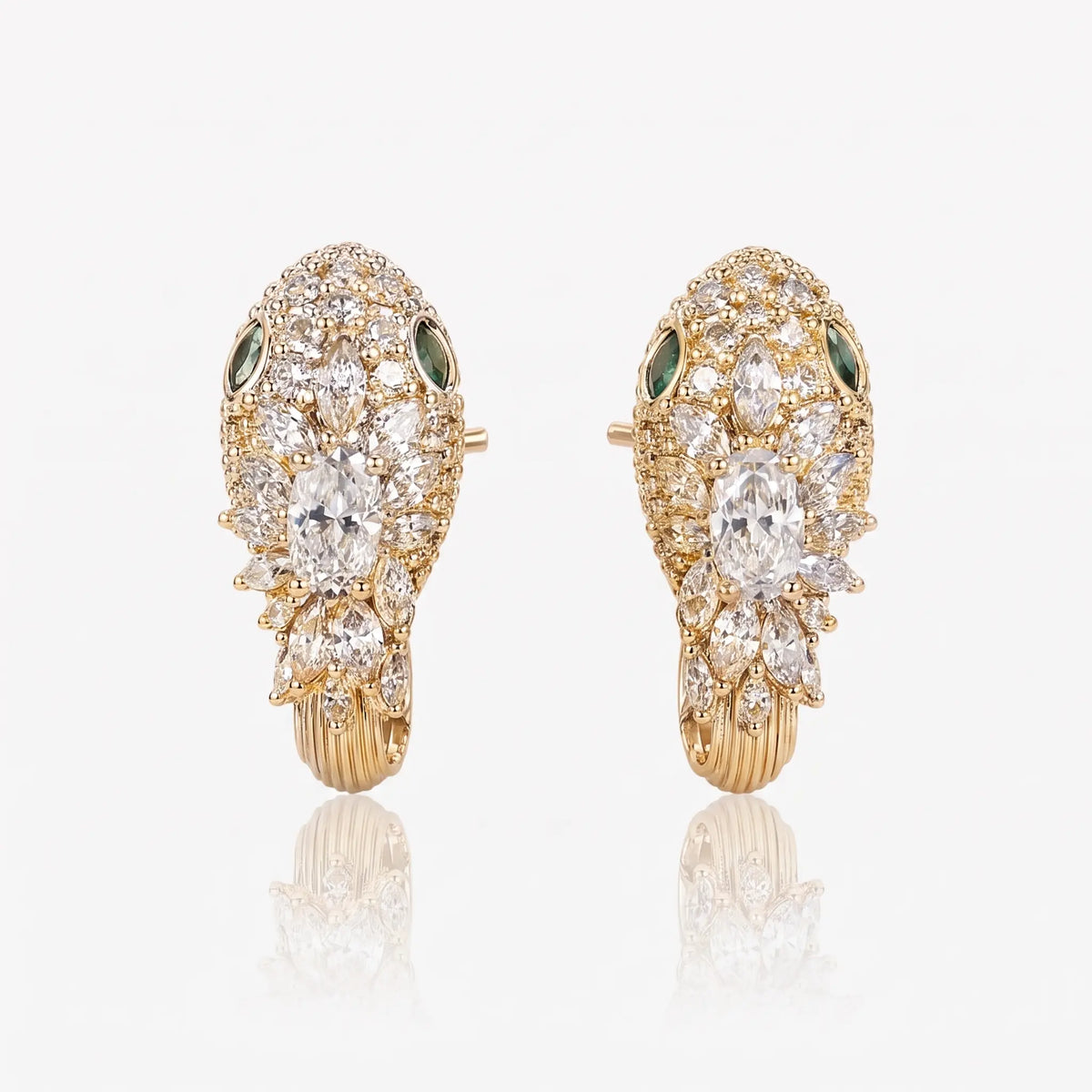 Majesty Serpent Crystal Earrings