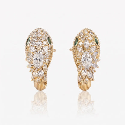 Majesty Serpent Crystal Earrings