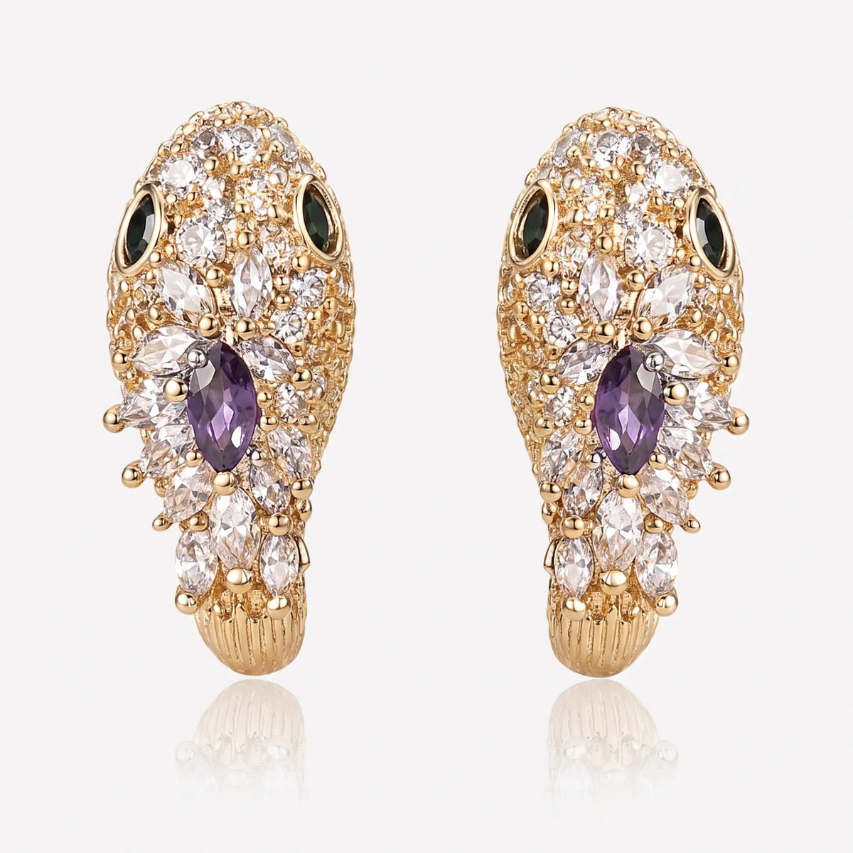 Majesty Serpent Crystal Earrings