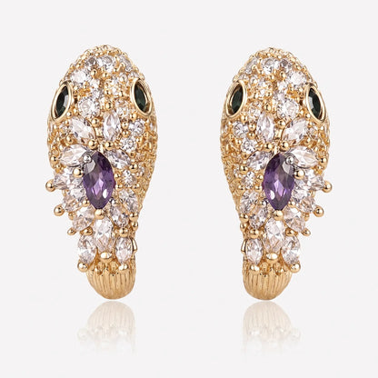 Majesty Serpent Crystal Earrings