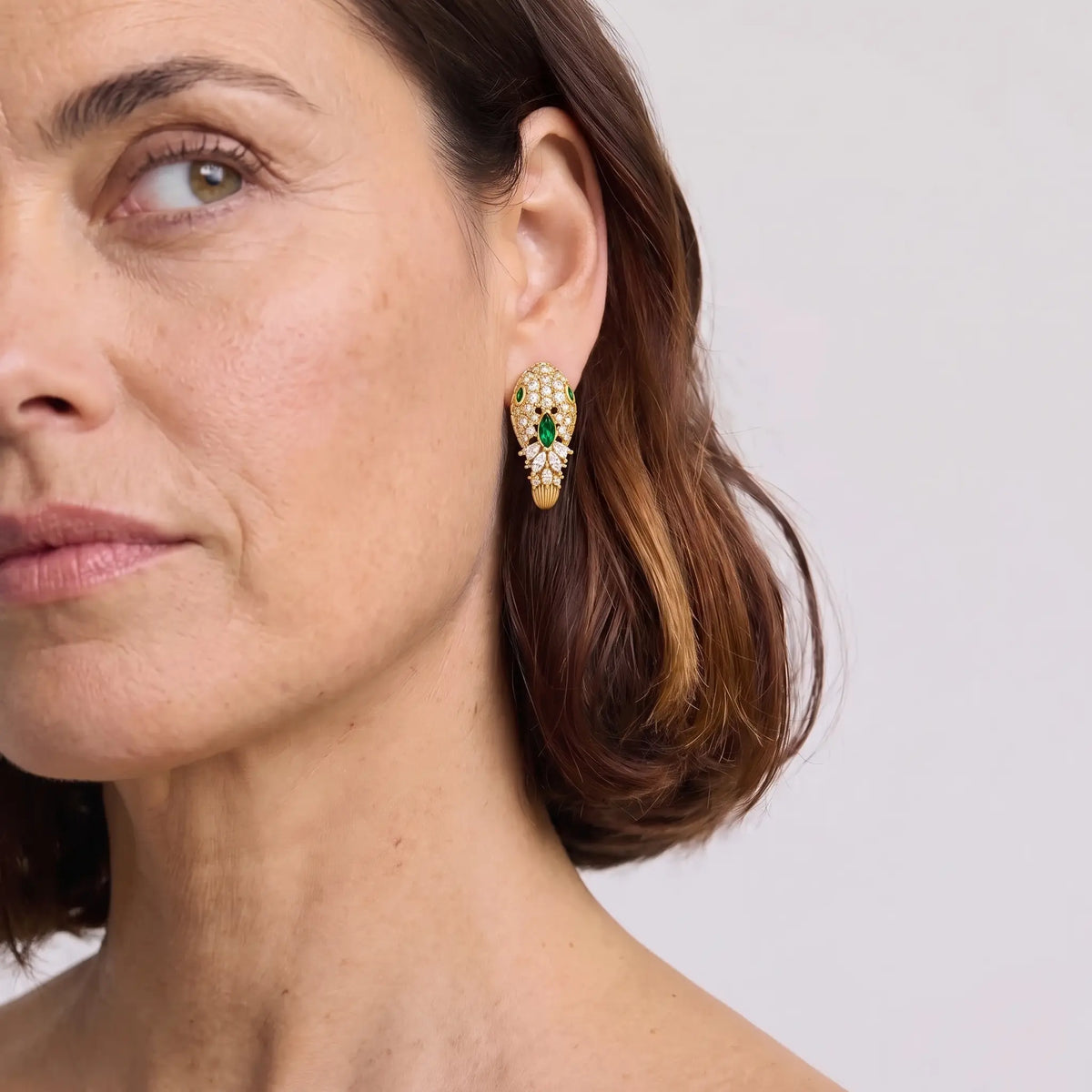 Majesty Serpent Crystal Earrings