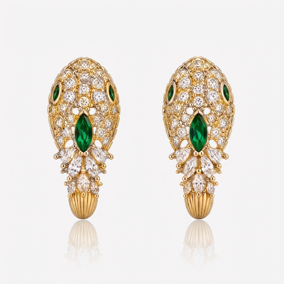 Majesty Serpent Crystal Earrings
