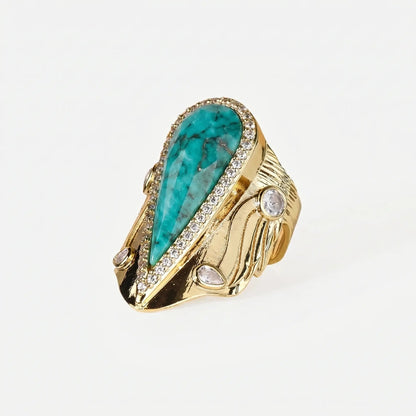 Iconic Teardrop Halo Ring - Voisson
