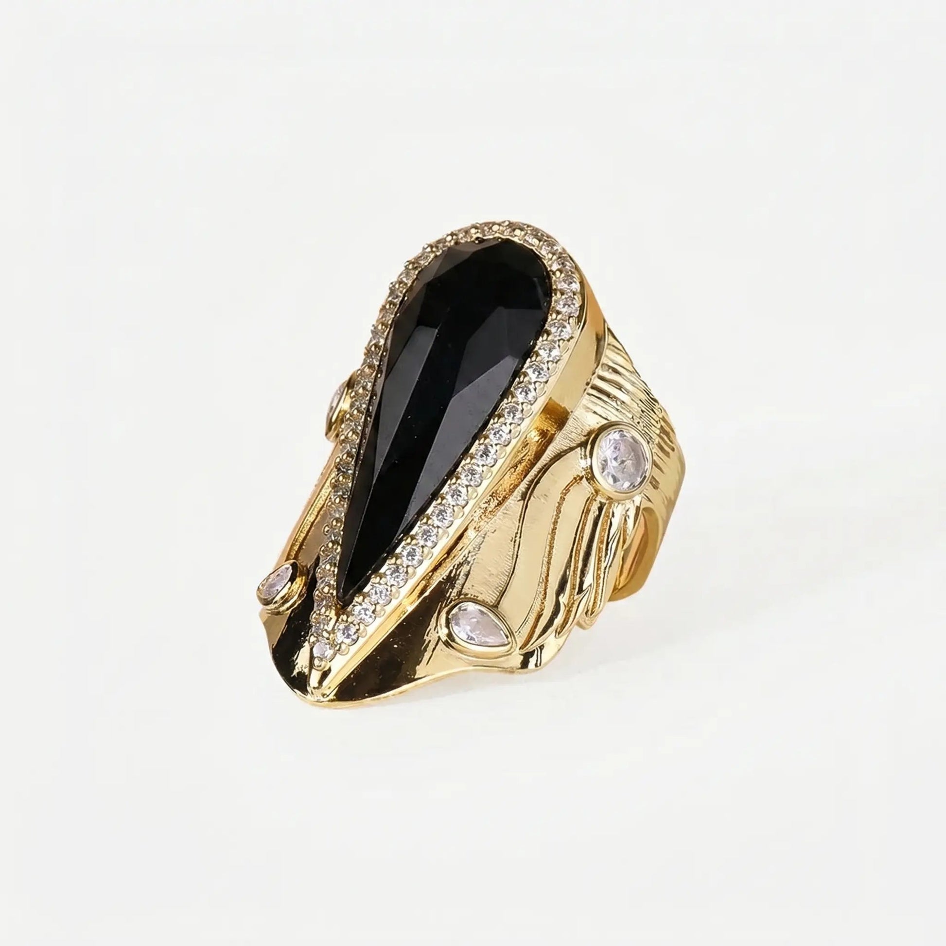 Iconic Teardrop Halo Ring - Voisson