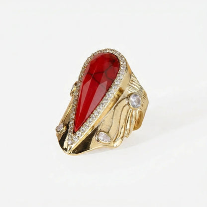Iconic Teardrop Halo Ring - Voisson