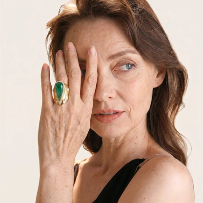 Iconic Teardrop Halo Ring - Voisson