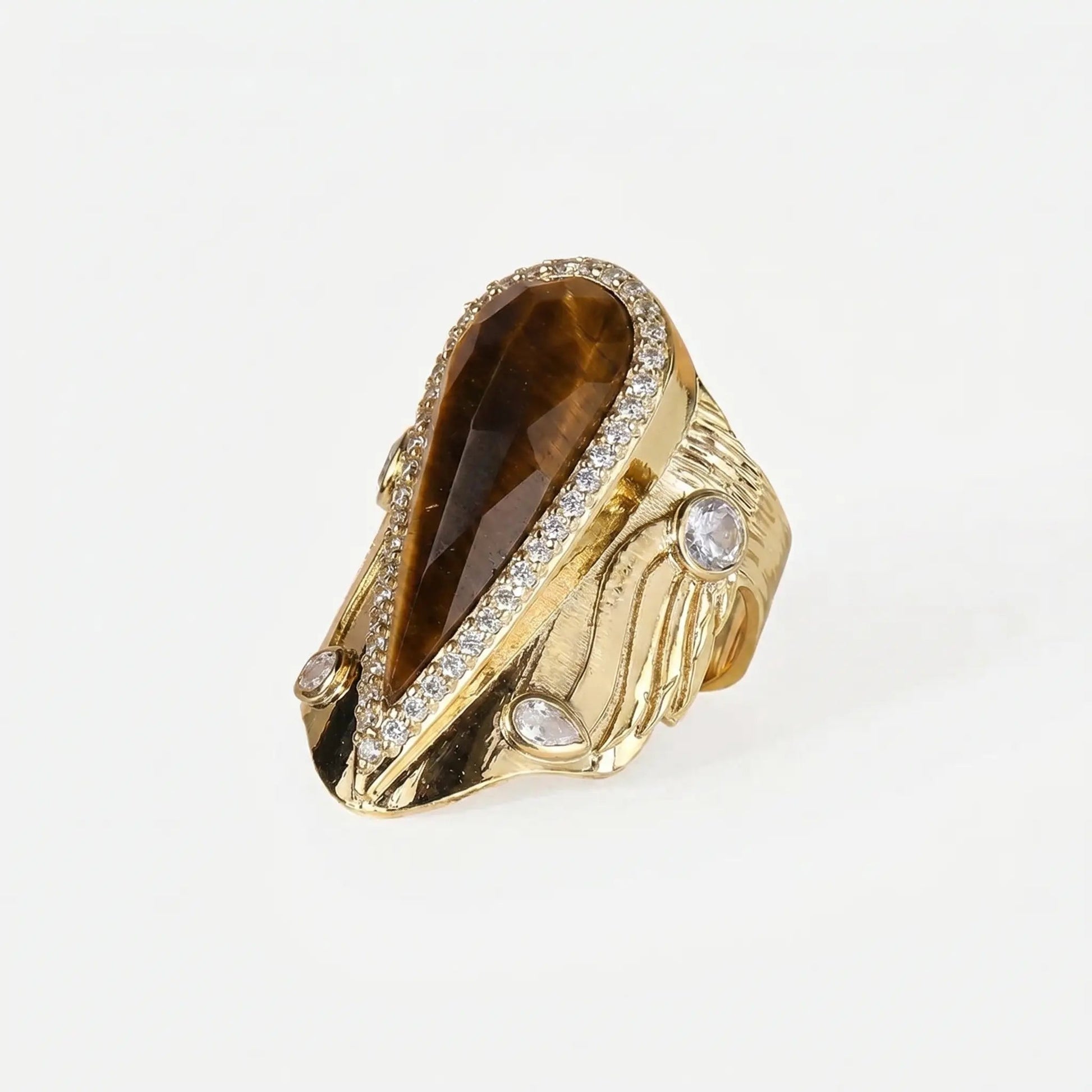 Iconic Teardrop Halo Ring - Voisson