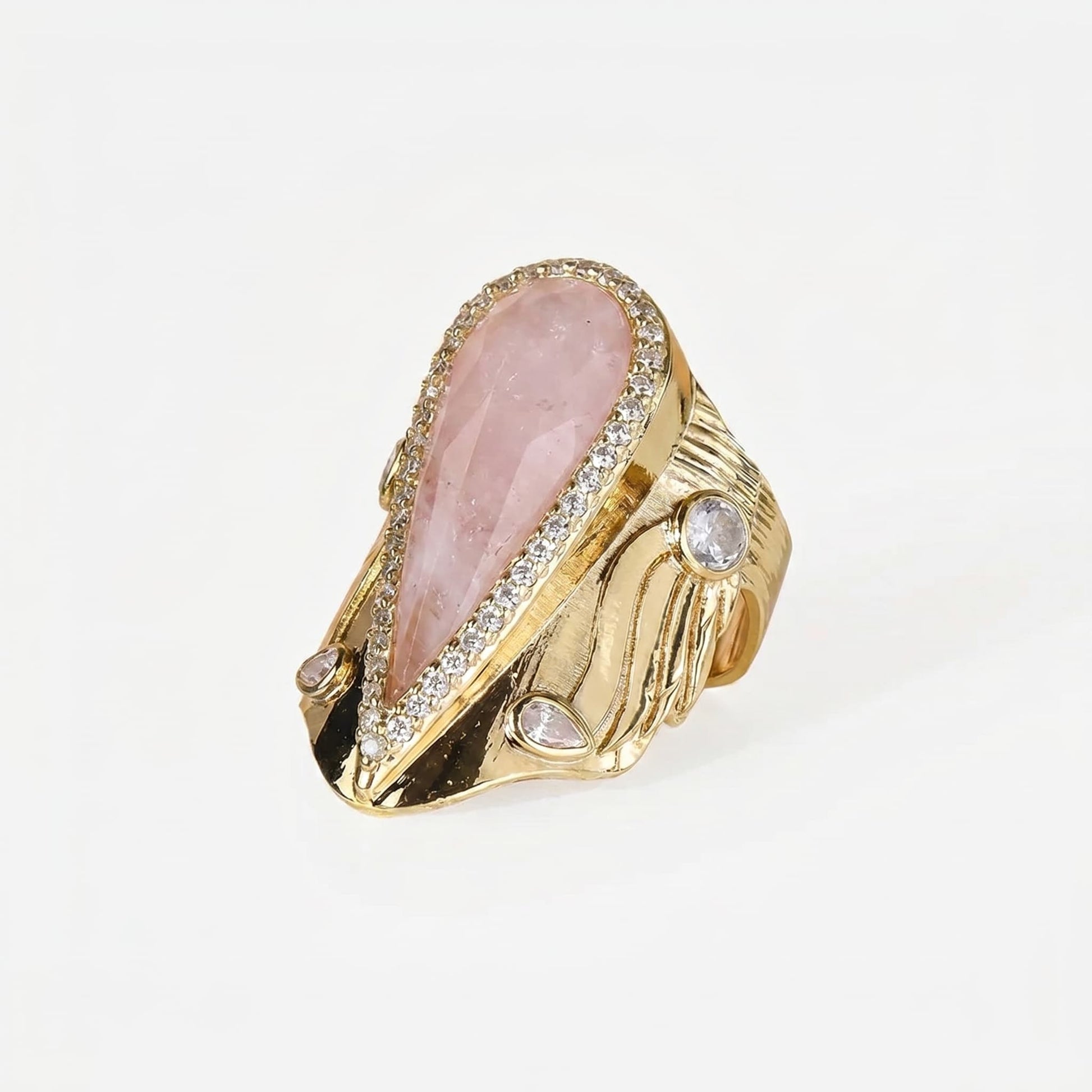 Iconic Teardrop Halo Ring - Voisson